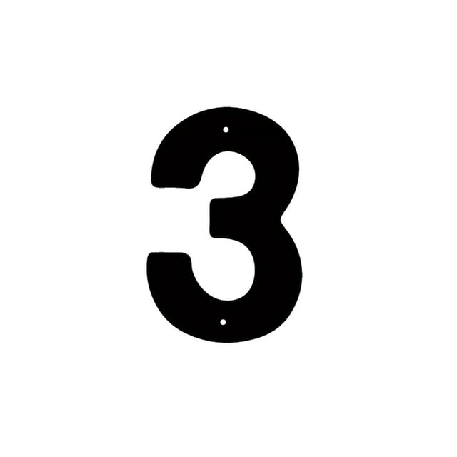 Cagogo House Number Sign, 3D Iron Art Metal Address Plaque for Home Door, Rust Resistant Coated Outdoor House Numbers, Personalized Custom Letters Numbers for Mailbox Fence Yard Decor