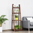 thumbnail image 3 of Costway 4-Tier Folding Flower Stand Rack Wood Plant Storage Display Shelf Multipurpose, 3 of 10