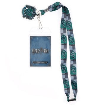 Harry Potter Slytherin Lanyard - Green & Silver, Metal Clip, Officially Licensed, One Size