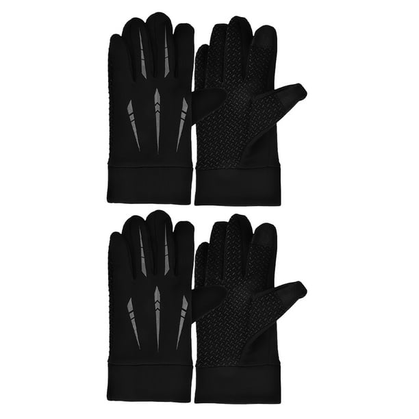 2 pares de guantes de motocicleta de dedos completos para hombres y mujeres, guantes aislantes para conducción en invierno y clima frío, guantes con pantalla táctil