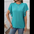 thumbnail image 4 of Camisas Formales Informales de Negocios para Mujer, Camisas de Verano, Mangas , Cuello Redondo, Mangas de Hoja de , Trajes 2025 Verde L, 4 of 10