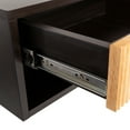 thumbnail image 6 of JONATHAN Y Elise 15.71" Classic Contemporary Floating Wall Mounted Nightstand with Soft-Close Tambour Drawer and Cable Hole, Black/Light Oak, 6 of 9