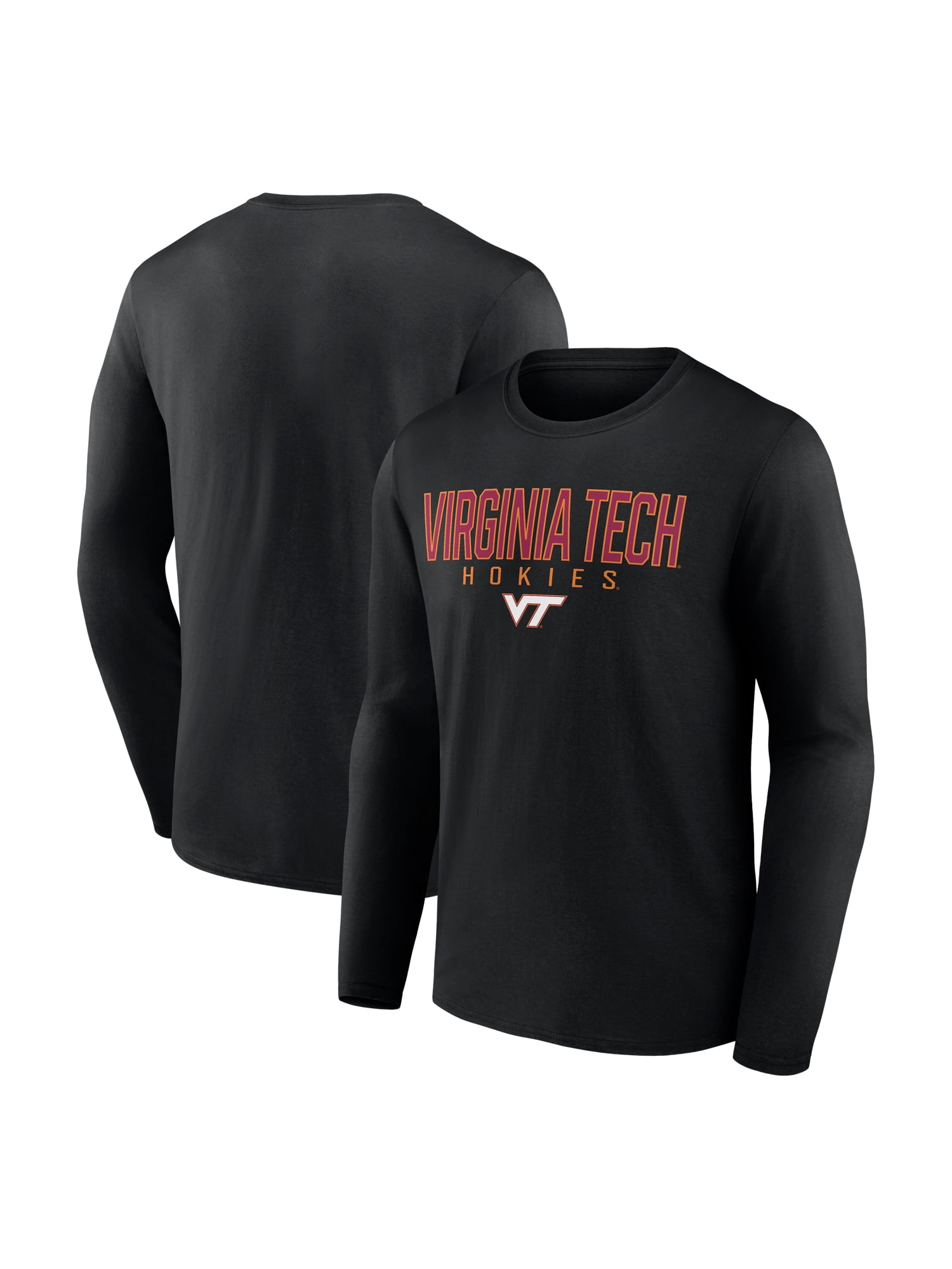NCAA Virginia Tech Hokies Men's Cotton Black Long Sleeve T-Shirt