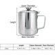 thumbnail image 2 of Jarra para Espumar Leche de Acero Inoxidable con Tapa para café con Leche, Jarra Pequeña para Crema, Juego de Barista de Metal, Mini Taza con Cuello de Cisne, 2 of 4