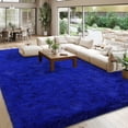 thumbnail image 6 of Janvonne Area Rugs for Living Room,8x10ft Soft Fluffy Shaggy Indoor Floor Carpet for Bedroom,Dorms, Nursery Rooms, Home Decor Aesthetic,Bright Blue, 6 of 8