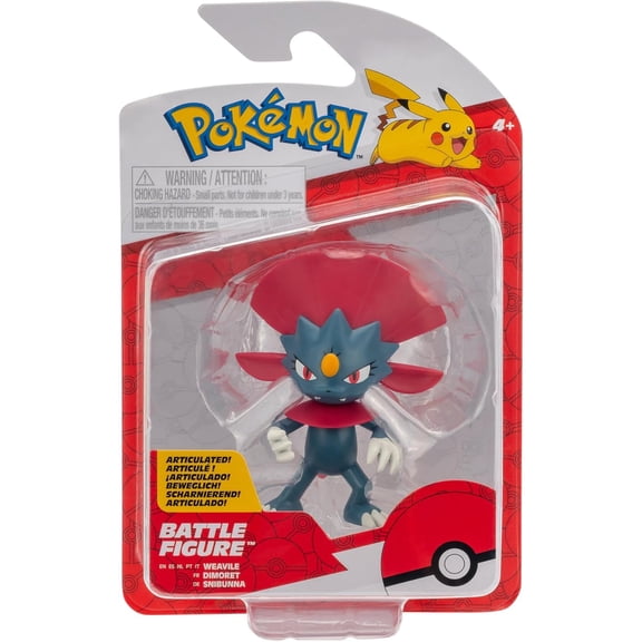 Pokemon Articulated Battle Ready Battle Figure Weavile for Ages 4