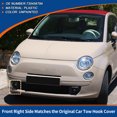 thumbnail image 3 of Cubierta del gancho de remolque delantero derecho de Unique Bargains, tapa de cubierta sin pintar, adecuada para Fiat 500 2007-2015 No.735456794, 3 of 6