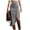 Gray, variant on Qiopertar High Waisted Bodycon Midi Skirt for Women Asymmetric Fringe Western Wrap Skirt Side Split Slim Fit Casual Party Night Out, Khaki S