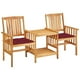 thumbnail image 1 of Set bistró VidaXL de madera maciza de acacia con mesa de té, color rojo vino, 1 of 9
