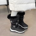 thumbnail image 2 of XXWXYD Boy Snow Boots Girls Shoes Fashion Solid Color Short Boots Simple Casual Non Slip Breathable Boots Walking Shoes for Toddler/Little Kid/Big Kid(4.5-5 Years,Black), 2 of 8