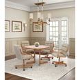thumbnail image 2 of Caster Chair Company 5-Piece 42x42 Caster Dining Set Wood Edge Laminate Table Top & Toast Chairs, 2 of 25