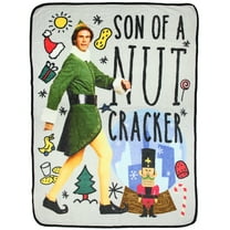 Elf Movie Son of A Nutcracker Buddy the Elf Micro Raschel Throw Blanket 46"x60" (116cm x 152cm)