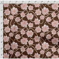 thumbnail image 4 of Soimoi Floral Print, Velvet Fabric, Decor Sewing Fabric by The Yard 54 Inch Wide,Decorative Fabric for Upholstery and Home Accents, Brown, 4 of 5