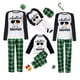 thumbnail image 1 of Pijamas familiares a juego de Navidad para niños con My Snowmies, conjunto de pijamas a cuadros verdes de muñeco de nieve fresco, 1 of 3