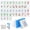 Blue, variant on Keyohome American Mahjong Game Set, 166 American Mahjong Tile Set with Storage Bag & Dice, 3D Engraved Melamine Mahjong Tiles for Adults, Friends and Family Game Night, Travel Size