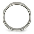 thumbnail image 4 of Auriga Fine Jewelry Titanium Faceted 8mm Satin Band for Men Size 7, 4 of 6