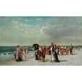 thumbnail image 2 of Samuel S. Carr 14x10 Black Ornate Wood Framed Double Matted Museum Art Print Titled: Donkey Rides on the Beach, 2 of 5