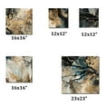 thumbnail image 4 of Designart "Marbled Dreamscape Blue and Beige II" Modern Geometric Metal Wall Art Prints Set, 4 of 5