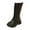 Black, variant on REDARER Girls Knee High Boots, British Korean Style Boots with Side Zipper, Leather Princess Boots for Winter Wear,Size:10.5-11 Years