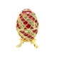 thumbnail image 4 of Caja de baratijas con forma de huevo de Pascua, adorno decorativo, organizador de joyas con forma de huevo de Fabergé. Rojo, 4 of 9