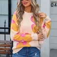 thumbnail image 6 of Teens Girls Cute Sweaters for Women Trendy Long Sleeve Shirts Loose Fit Tunic Tops 2025 Beige S, 6 of 7