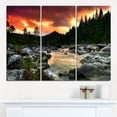 thumbnail image 1 of Tableau mural très large Design Art Bord Paysage Rivière des rocheuses au couchée de soleil, 1 of 3