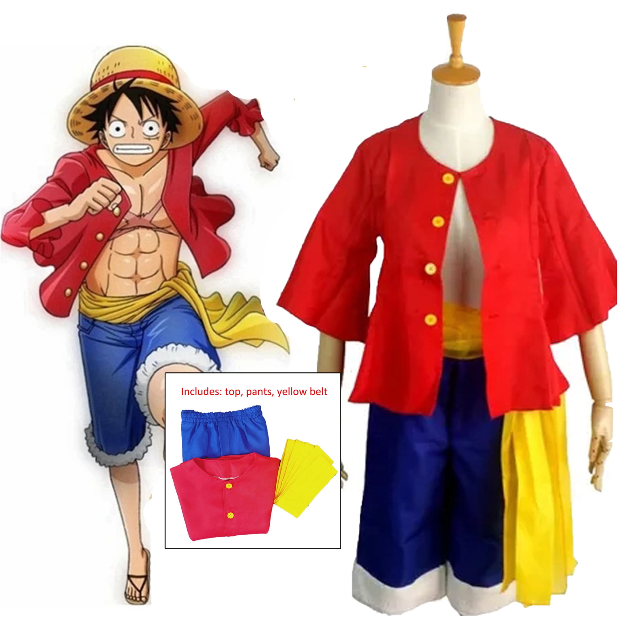 Anime One Piece Monkey D.Luffy Cosplay Costume Kit Russia