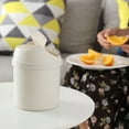 thumbnail image 1 of OULII 2pcs Recycle Bin with Lid Plastic White Crumbs Storage for Bedroom, 1 of 8