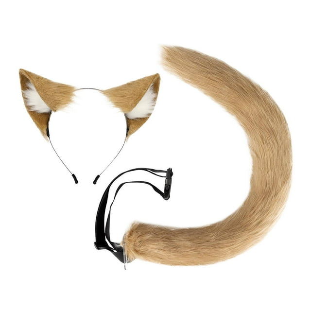 Conjunto de orejas y cola de animal Yinane para cosplay de niños y adultos cola larga de animal para baile de graduación carnaval Gato