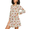 thumbnail image 3 of joogoo Gingerbread Christmas Women's Long Sleeve Nightgown Sleepwear L, 3 of 8