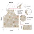 thumbnail image 7 of Dog Paw Footprint Apron-Garden Aprons for Women with Pockets-Cotton Linen Waterproof Kitchen Cooking Gardening Aprons Adjustable for Kitchen,Cooking,BBQ and Salon 33x27 Inch, 7 of 7