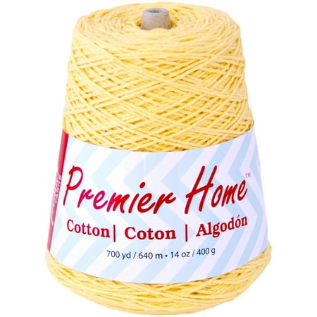 4 Ply Cotton Yarn - Premier Yarns Home Cotton Yarn - Solid Cone-Yellow