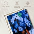 thumbnail image 6 of Elephant Stock Girl With Blue Floral Hair Wall Art - Vertical Canvas Wall Art - Living Room Wall Decor - People Canvas - Blue And Brown Decor - 30" x 45", 6 of 8