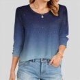 thumbnail image 2 of Godom Womens Tops 3/4 Sleeve with Buttons Dressy Casual Blouses Summer Outfits Beach Vacation Plus Size Spring Clothes, 2 of 5