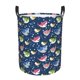thumbnail image 1 of Fotbe Colorful Cartoon Shark Cesto de Ropa con Asas, Cesto Impermeable de Gran Capacidad, Bolsa de Lavado para Dormitorio, Cesto de Ropa con Ruedas y Asas-Small, 1 of 6