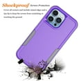 thumbnail image 6 of For iPhone 14 Pro Case, 2 in 1 Heavy Duty Armor Shockproof Cases,Hisdou Hybrid Dual Layer Rubber Drop Protection Grip Plastic Bumper Sturdy Phone Cover for iPhone 14 Pro 6.1"-Purple, 6 of 6