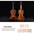 thumbnail image 3 of Bnineteenteam Pieza de puente de violín 5 piezas de puentes de madera de arce para violín de tamaño 44, 3 of 5