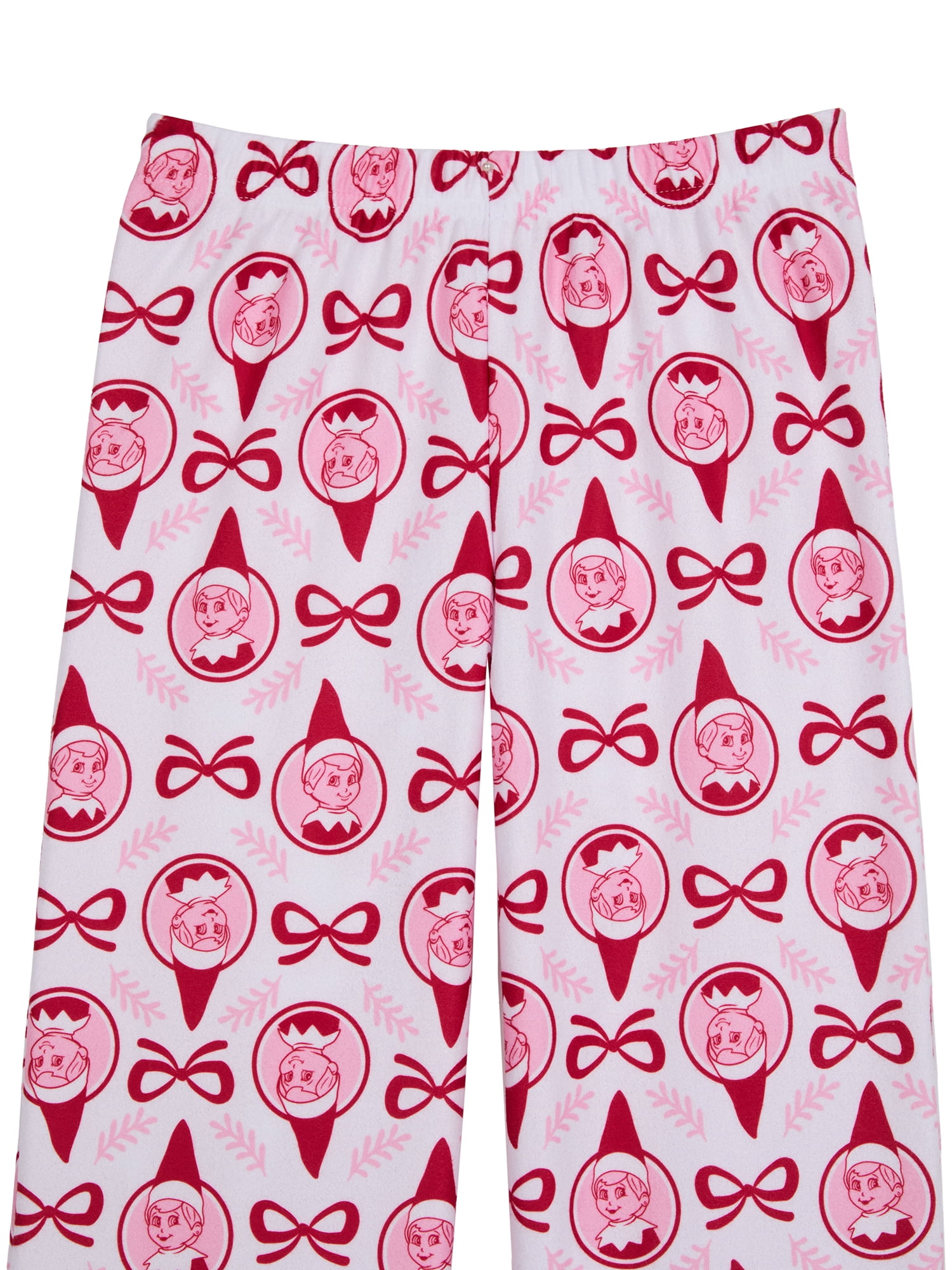 Elf on the Shelf Girls Button Front Top and Pant Pajama Set, 2-Piece, Sizes XS-L