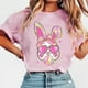 thumbnail image 5 of Tops de Manga Corta de Verano para las Mujeres Imprimir Blusa de Cuello Redondo, Moda Ligera de Poliéster Spandex, 5 of 7