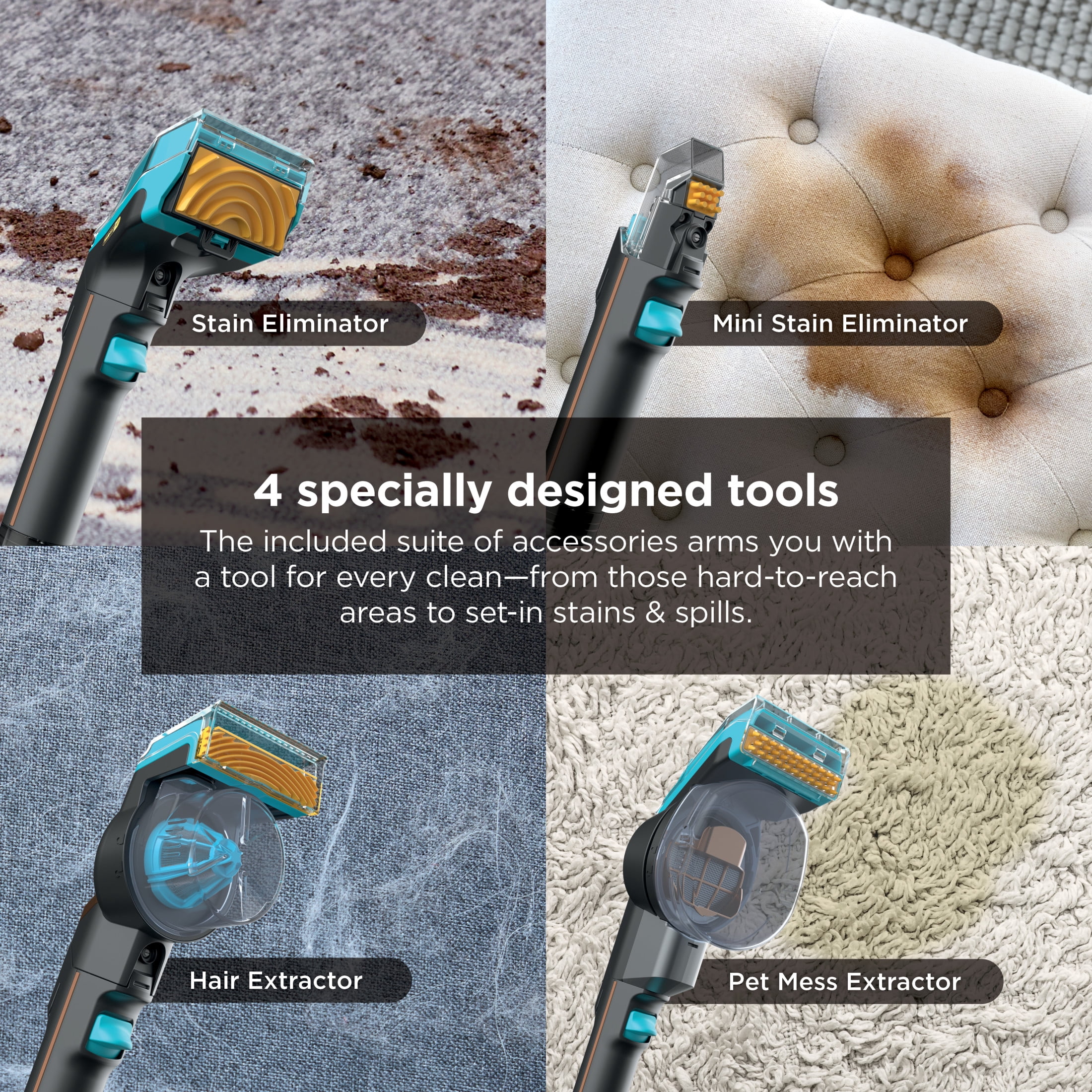 Shark StainStriker HairPro Portable Carpet, Upholstery & Rug Cleaner, Pet Friendly,Ultra-Powerful Stain & Odor Remover, 4 Tools, Cleaning Solutions, PX251 Bronze