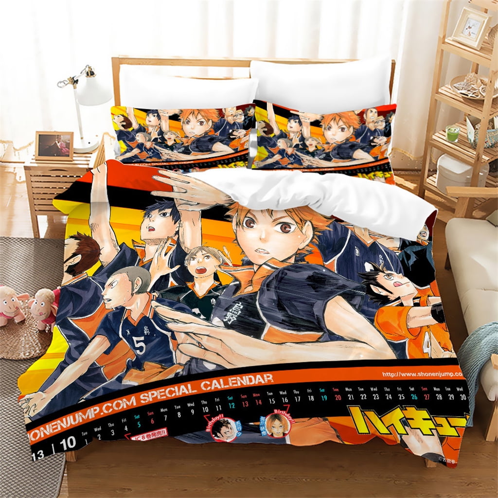 Haikyuu Bedding Sets Anime Bed Comforter Sets Twin Full Queen King ...