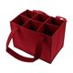 thumbnail image 1 of Bolsa organizadora para 6 botellas, cesta navideña, portátil y reutilizable. Rojo, 1 of 9