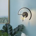 thumbnail image 4 of Apliques de ped nórdicos, luces de ped de miposa, lámpa de ped decorativa, accesorios de iluminación, iluminación pa cabecera, dormitorio, Negro a la derecha Colco Lámpara de aplique de pared, 4 of 8