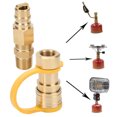 thumbnail image 4 of Propane Quick Connector, Corrosion Resistant 3/8in Firm Connection Gas Tank Adapter Standard Thread  for Travel Trailer for Camping Car, 4 of 7