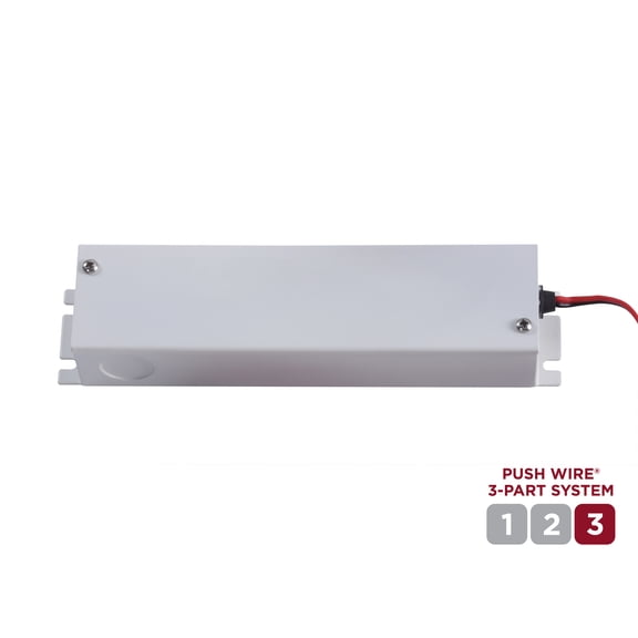 PureOptics 48W Direct Wire Adapter for Under-Cabinet Lights, Linkable Up to 12 Bars