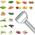 thumbnail image 7 of NOGIS Stainless Steel Dual Blade Vegetable Peeler - Commercial Grade Julienne Cutter, Scraper - Fruit, Potatoes, Carrot, Cucumber - Kitchen, Home Staple - Perfect Housewarming Gift, 7 of 7