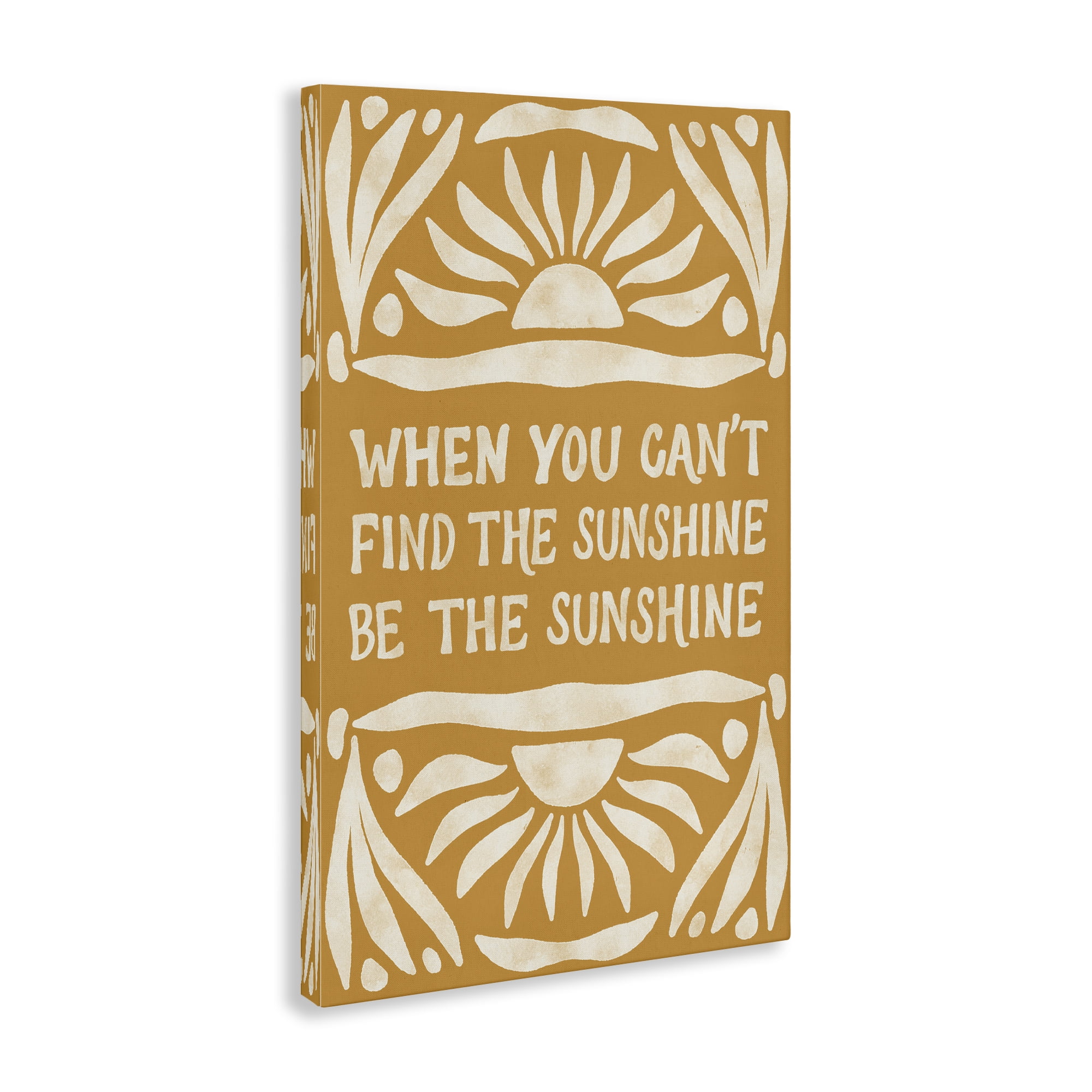 Stupell Industries Boho Be The Sunshine Text & Numbers Painting Wrapped Canvas Art Print Wall Art, 16 x 24