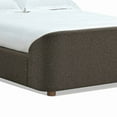 thumbnail image 4 of BenJara Keni Full Size Platform Bed, Soft Brown Boucle Upholstery, Curved Design, 4 of 4