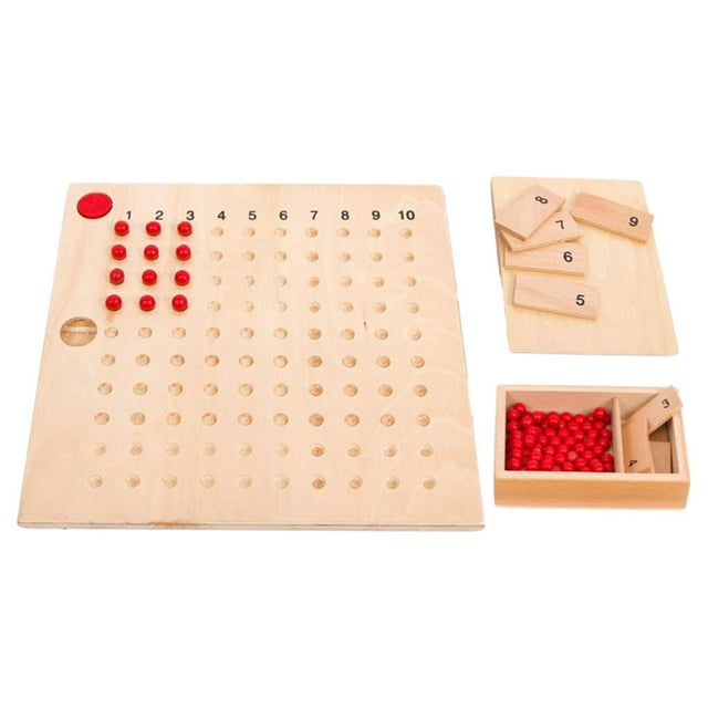 lionlar Wooden Math Manipulatives Homeschool Bead Boxed for Girls Boys Kids Children multiplication