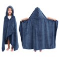 thumbnail image 1 of Toalla Hiturbo Kids de felpa con capucha, color azul marino, 127 x 76 cm, 1 of 7